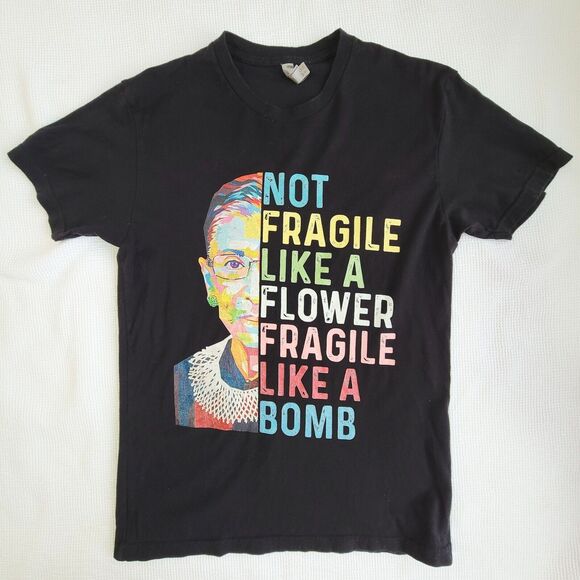 NEXT LEVEL Ruth Bader Ginsburg T Shirt Size S Black Graphic Tee - Picture 1 of 6